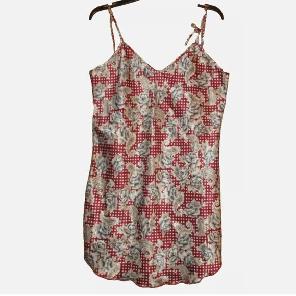 Petra Sz L Sleeveless Satin Chemise Short Nightgown Babydoll Lingerie Sleepwear - Picture 1 of 3